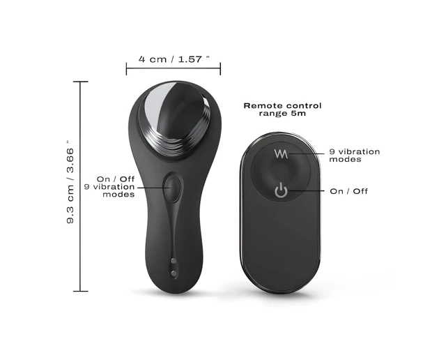 Dorcel Discreet Vibe + - akkus, rádiós csikló vibrátor (fekete)