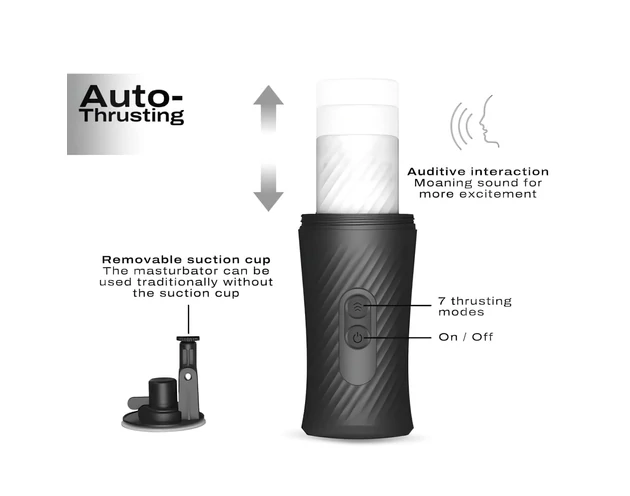 Dorcel Thrust Blow - akkus, lökő maszturbátor (fekete)