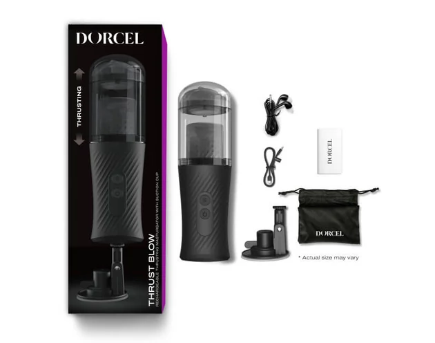 Dorcel Thrust Blow - akkus, lökő maszturbátor (fekete)