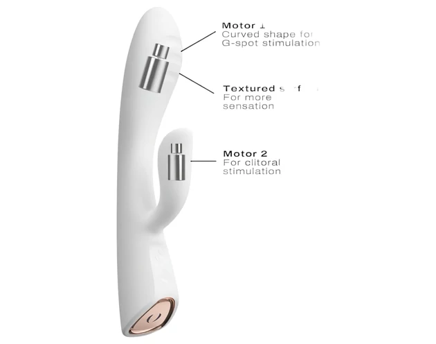 Dorcel Flexi Rabbit - melegítő csiklókaros vibrátor (fehér)