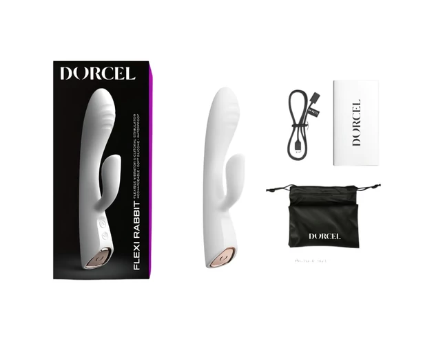 Dorcel Flexi Rabbit - melegítő csiklókaros vibrátor (fehér)