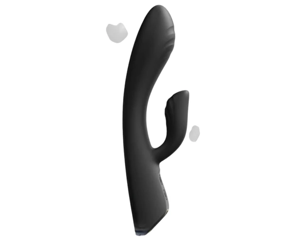 Dorcel Flexi Rabbit - melegítő csiklókaros vibrátor (fekete)