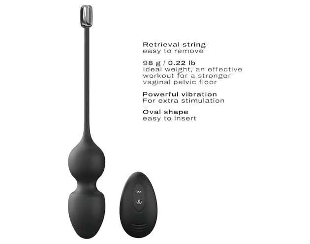 Dorcel Love Balls - mágneses gésagolyó duó (fekete)