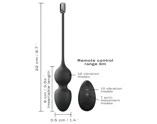 Dorcel Love Balls - mágneses gésagolyó duó (fekete)