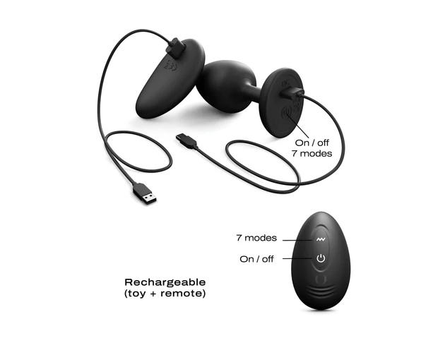 Dorcel - golyós, távirányítós anál vibrátor M - (fekete)