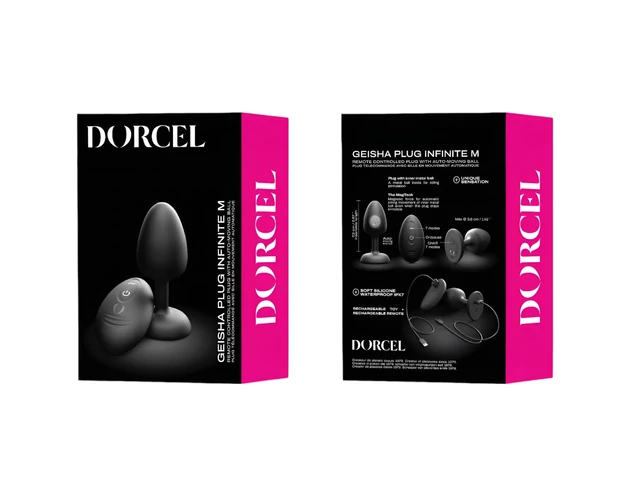 Dorcel - golyós, távirányítós anál vibrátor M - (fekete)