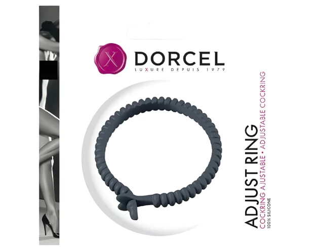 Dorcel - állítható, szilikon péniszgyűrű (szürke)