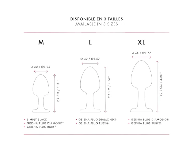 Dorcel Geisha Plug M - golyós anál plug (fekete)