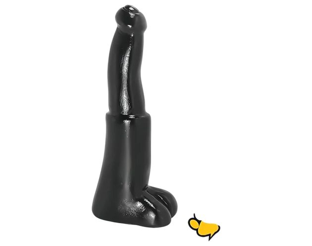 AnimHole Bull - bika pénisz dildó - 25cm (fekete)