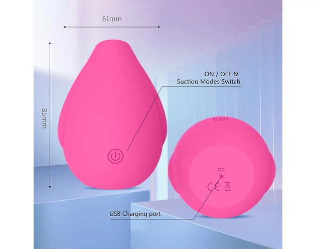 Mrow - akkus, vízálló léghullámos csiklóizgató (pink)