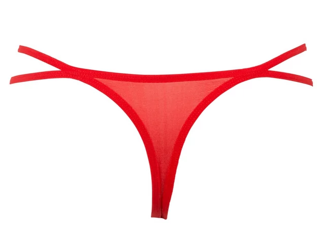 Panty Rose - rózsaszálba rejtett tanga - piros (S-L)