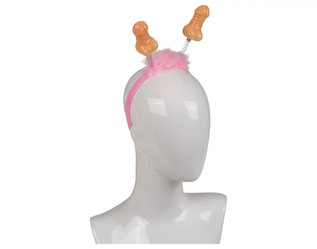 Péniszes fejpánt (pink-natúr)