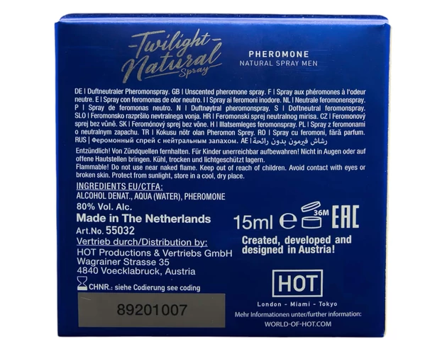 HOT Twilight Natural - férfi feromon parfüm (15ml) - illatmentes