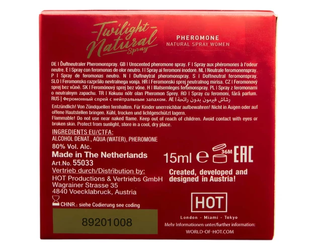 HOT Twilight Natural - feromon parfüm nőknek (15ml) - illatmentes