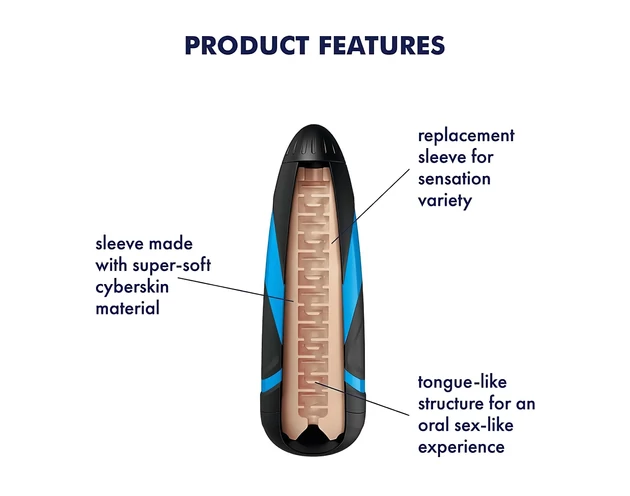 Satisfyer Sleeve Lusty Tongues - maszturbátor betét