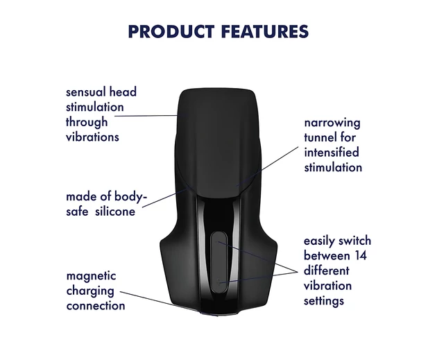 Satisfyer Men Vibration - akkus makkvibrátor (fekete)