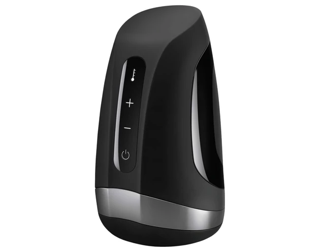 Satisfyer Men Heat Vibration - melegítő makkvibrátor (fekete)