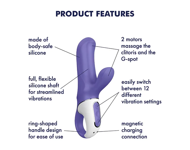 Satisfyer Magic Bunny - vízálló csiklókaros vibrátor (kék)