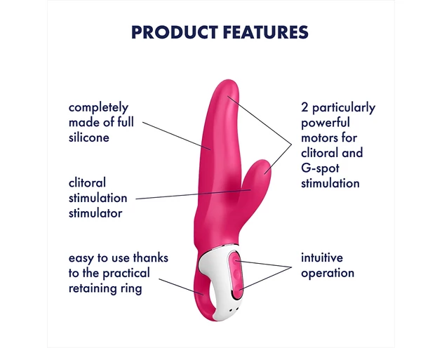 Satisfyer Mr. Rabbit - vízálló csiklókaros vibrátor (pink)