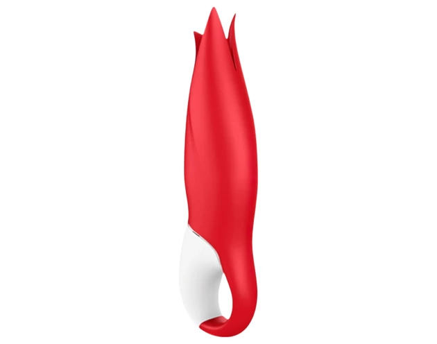 Satisfyer Power Flower - akkus, vízálló vibrátor (piros)