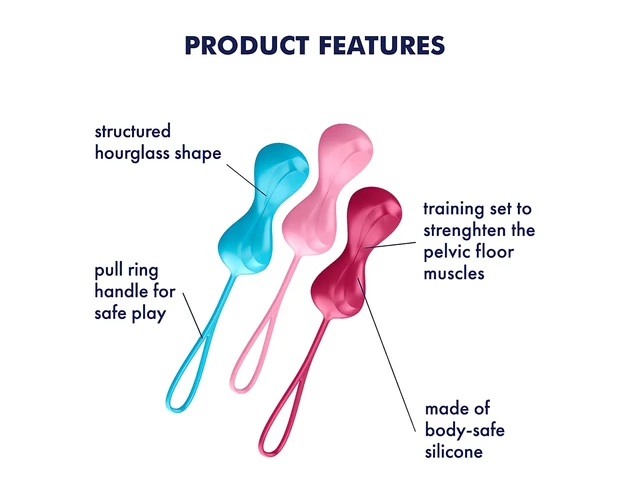 Satisfyer Power Balls - mozgó golyós gésagolyó szett (3db)