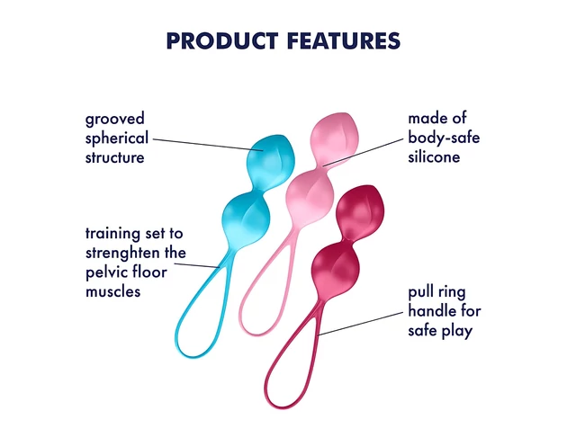 Satisfyer V Balls - gésagolyó duó szett (3 részes)