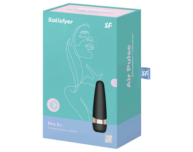 Satisfyer Pro 3+ - vízálló, akkus csiklóizgató vibrátor (fekete)
