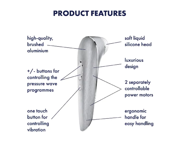 Satisfyer Luxury High Fashion - léghullámos csiklóizgató (ezüst)
