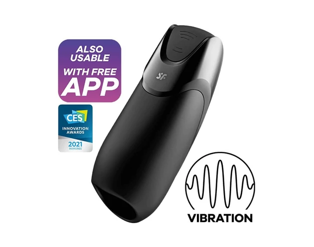 Satisfyer Men - okos maszturbátor (fekete)