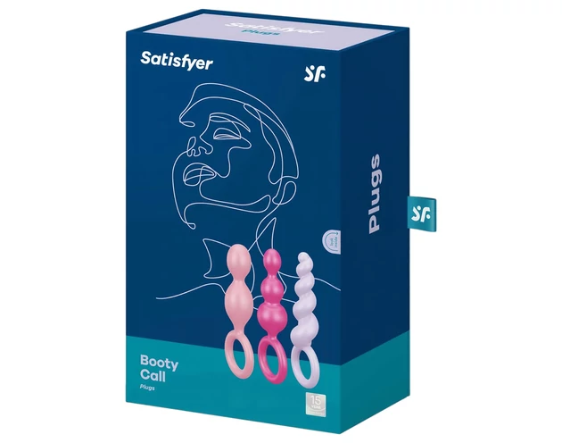 Satisfyer Booty Call - anál plug szett - színes (3 részes)