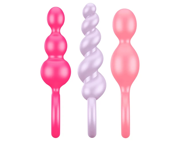 Satisfyer Booty Call - anál plug szett - színes (3 részes)