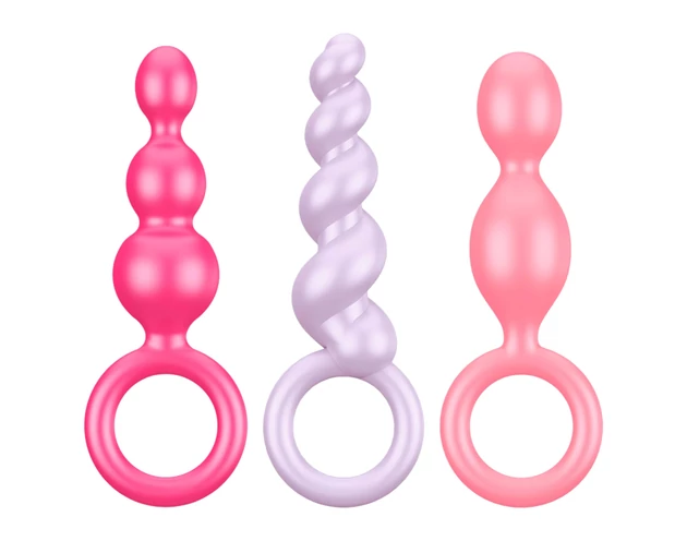 Satisfyer Booty Call - anál plug szett - színes (3 részes)