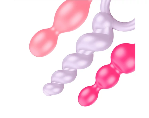 Satisfyer Booty Call - anál plug szett - színes (3 részes)