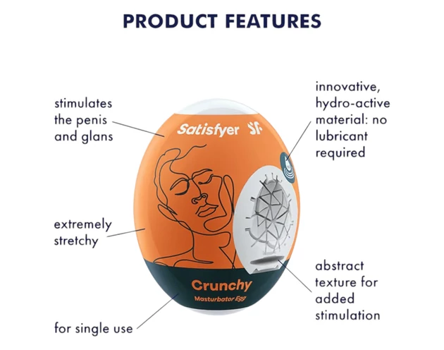Satisfyer Egg Crunchy - tojás maszturbátor (1db)