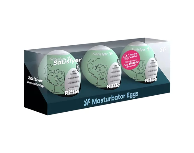 Satisfyer Egg Riffle - tojás maszturbátor szett (3db)
