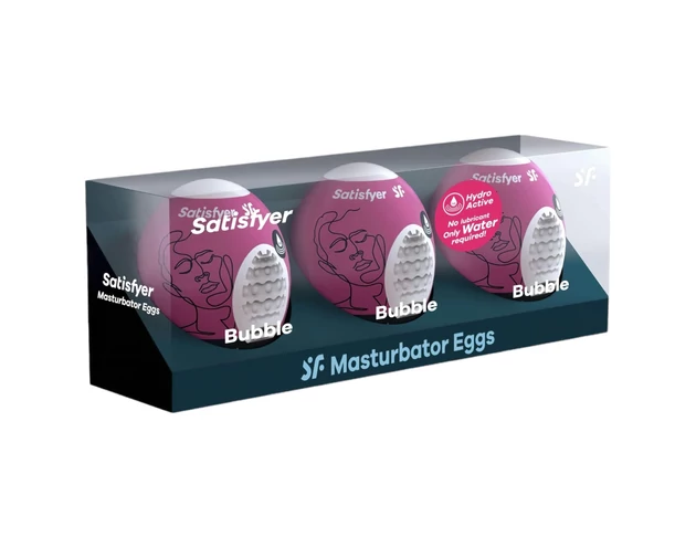 Satisfyer Egg Bubble - tojás maszturbátor (3db)