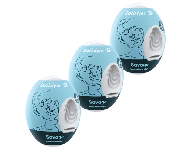 Satisfyer Egg Savage - tojás maszturbátor szett (3db)