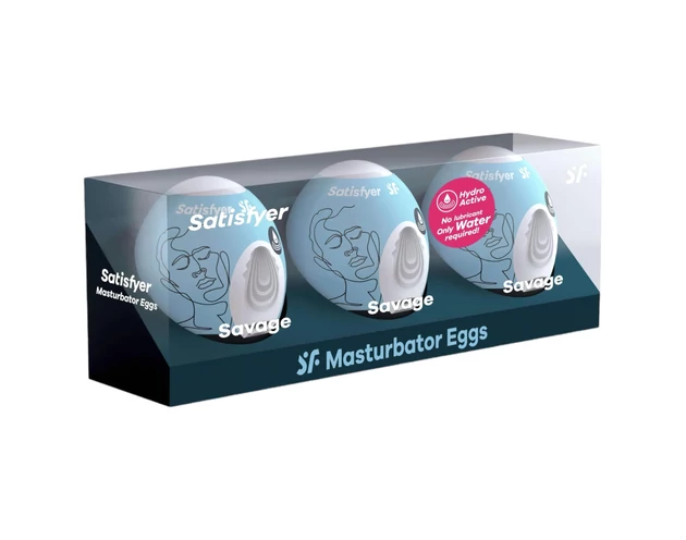 Satisfyer Egg Savage - tojás maszturbátor szett (3db)
