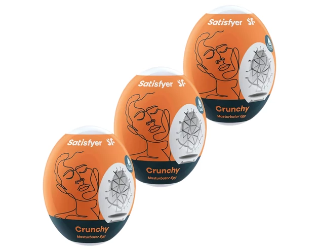Satisfyer Egg Crunchy - tojás maszturbátor szett (3db)
