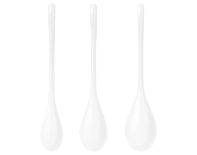 Satisfyer Yoni Power 1 - gésagolyó szett - fehér (3 részes)