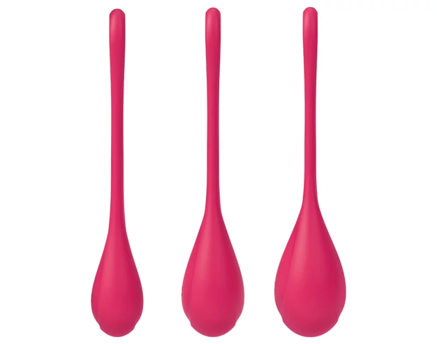 Satisfyer Yoni Power 1 - gésagolyó szett - piros (3 részes)