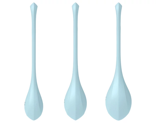 Satisfyer Yoni Power 2 - gésagolyó szett - kék (3 részes)