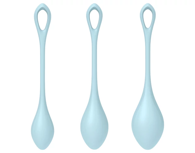 Satisfyer Yoni Power 2 - gésagolyó szett - kék (3 részes)
