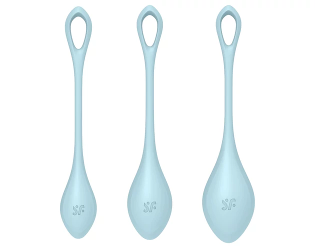 Satisfyer Yoni Power 2 - gésagolyó szett - kék (3 részes)