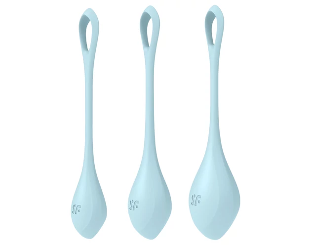 Satisfyer Yoni Power 2 - gésagolyó szett - kék (3 részes)