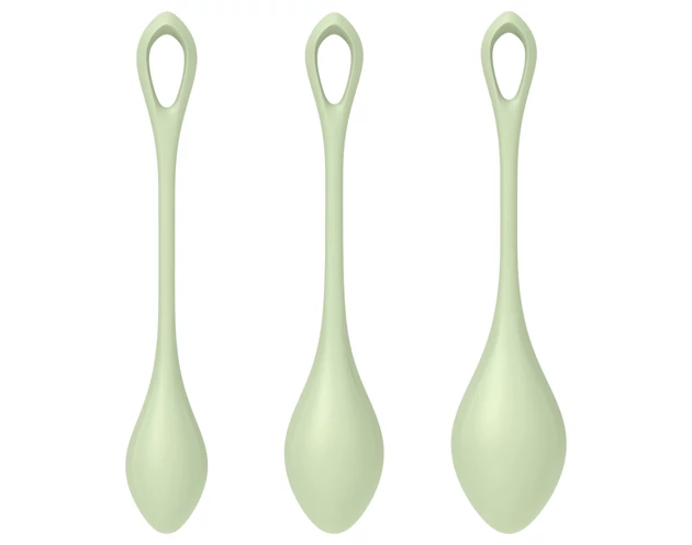Satisfyer Yoni Power 2 - gésagolyó szett - zöld (3 részes)