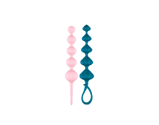 Satisfyer Love Beads - gyöngyös anál dildó szett - színes (2 részes)