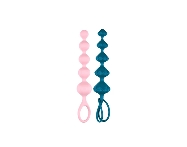 Satisfyer Love Beads - gyöngyös anál dildó szett - színes (2 részes)