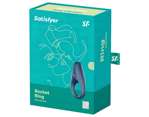 Satisfyer Rocket Ring - vízálló, vibrációs péniszgyűrű (kék)