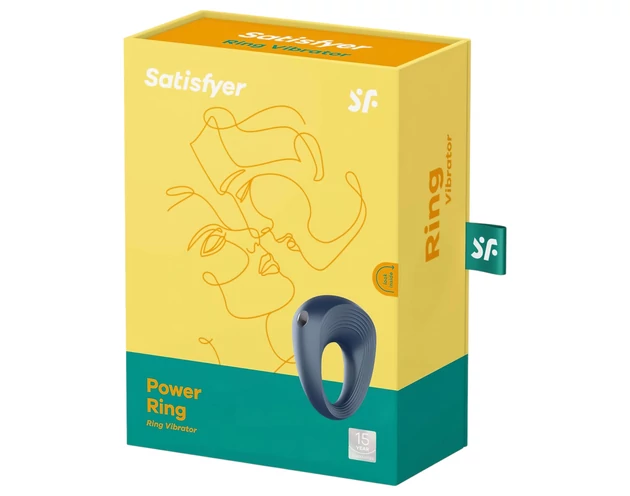 Satisfyer Power Ring - vízálló vibrációs péniszgyűrű (szürke)